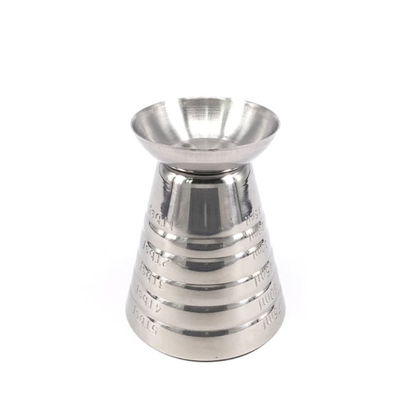 Measuring Cup Stainless Steel Cocktail Jigger Liquid Mini Espresso Shot Glass Up to 2.5oz 75ml 1PC, Stainless Steel Measuring Cup