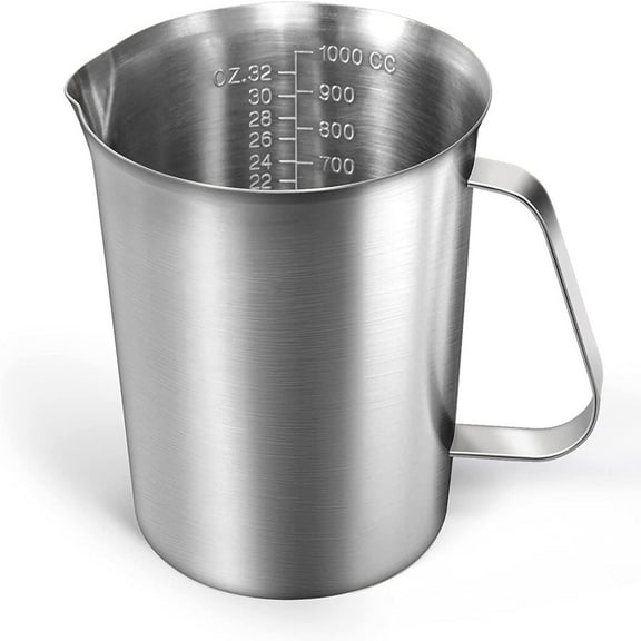 Measuring Cup Stainless Steel, Inside Scale Wire Handle 1000 Ml