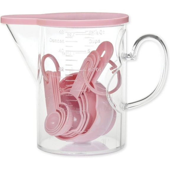Measuring Cups and Measuring Spoons Set of 10 Pieces, Supreme Housewares Plastic Multi-Purpose Home Essentials Cooking, and Baking Tools BPA Free Dishwasher Safe for Liquid and Dry