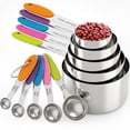 thumbnail image 1 of Measuring Cups and Spoons Set, 10Pcs Stainless Steel Measuring Cups Set, Nesting Measuring Cups with Easy to Read, Kitchen Utensils for Cooking and Baking, 1 of 7