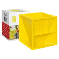 Measuring Cups & Spoons Set, Stackable Cups ,Nesting Measure Cups with Stainless Steel Handle, Kitchen Gadgets for Cooking & Baking,Measuring Cubes,Modern Kitchen Accessories(Yellow,3.5x3.5x3.6")