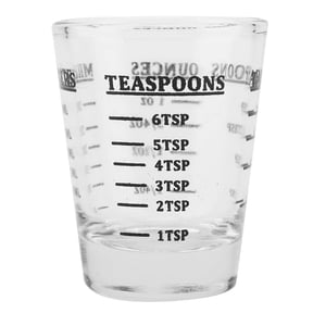 Measuring Glass Cup Kitchen Measuring Cup Small Glass Measuring Cup Oz / Ml / Teaspoon / Tablespoon 4 Scales 1ounce 30ml Kitchen Tool