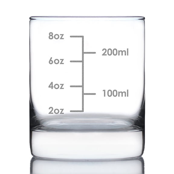 Bevvee Whiskey Rocks Glass 10.25 oz Measuring Glass RG Whiskey Enthusiast Gifts Glassware & Drinkware