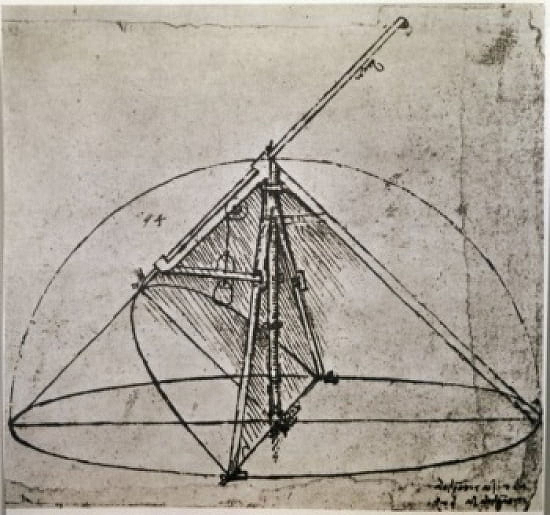 Measuring Instruments Leonardo da Vinci 1452-1519 Florentine Canvas Art - Leonardo da Vinci (18 x 24)