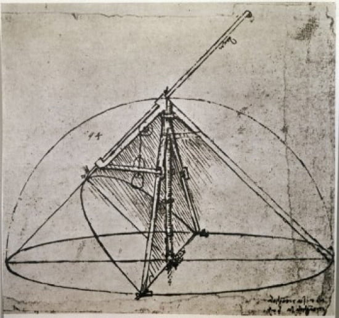 Measuring Instruments Leonardo da Vinci 1452-1519 Florentine Canvas Art - Leonardo da Vinci (24 x 36)