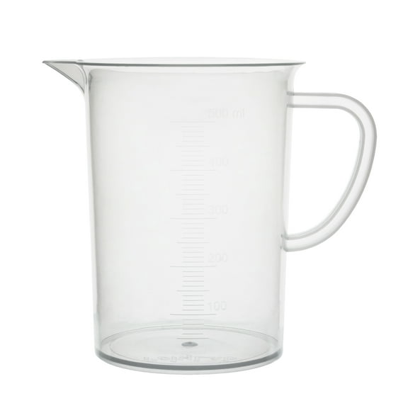 eisco labs 500ml polypropylene beaker with handle and spout, 10ml graduations