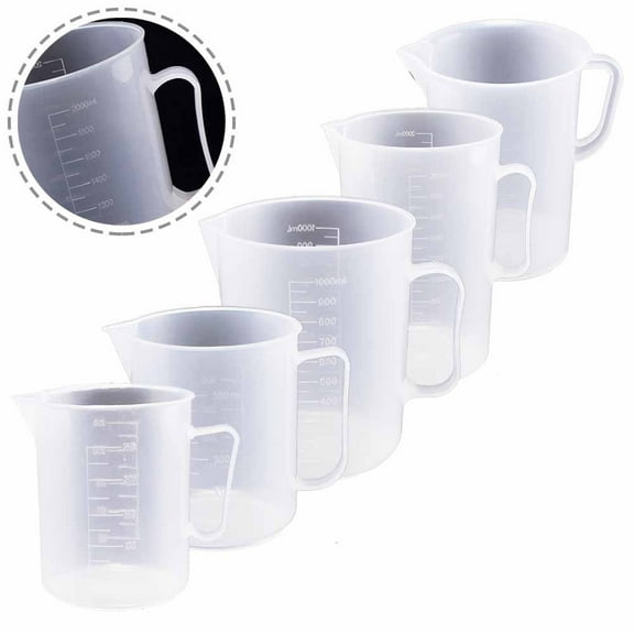 Measuring Jug Plastic Beaker Transparent Measuring Cup Resistant 500 Ml YIWEI