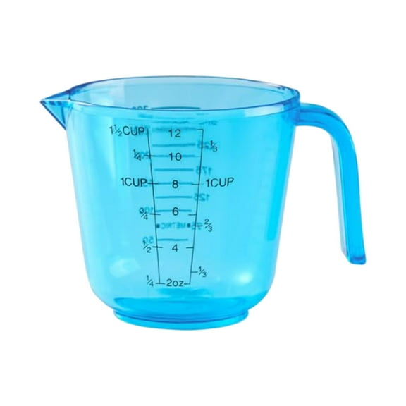 Measuring Jugs, 1PC, 20OZ Plastic Measuring Cup, Stackable Clear Measuring Jug Graduated Liquid Cup for Cooking, Baking,Lab (Blue, 300ML)