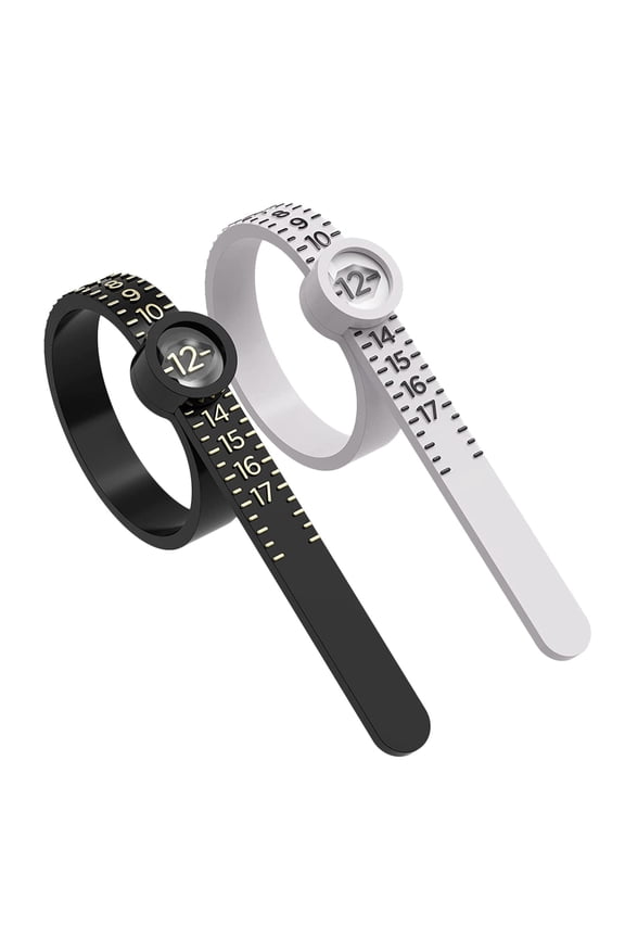 Measuring Ruler, Ring Measuring Ruler, 2Pc Ring Sizer Measuring Tool Reusable Finger Size Gauge Jewelry Sizing Tool 1 17 Usa Rings Size