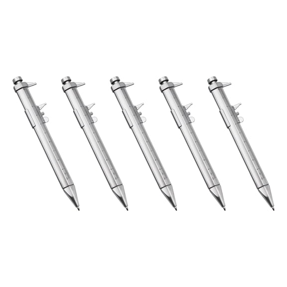 Measuring Ruler Roller Pen Black/Blue Gel Inks 1.0mm Ballpoint Pen Vernier Caliper Pen 0-100mm Students Stationery