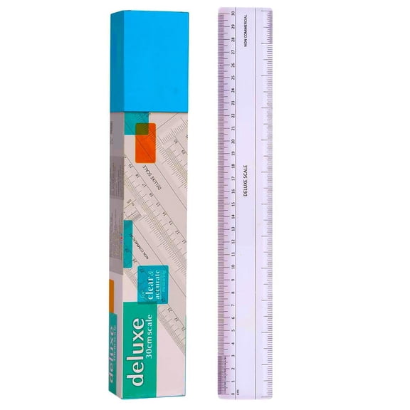 Measuring Scale 30 Cm Length | 2 In 1 Deluxe Scale 30cm One Side 12 Inches Other Side | Pack Of 10