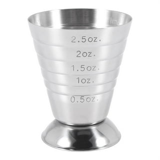 ChengR Drinking Spirit Barware Dual Shot Stainless Steel Measure Cup Bar Tools Cocktail Mug Measure Jigger Type 1-20/40ml