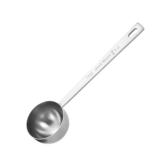Measuring Spoon Durable Stainless Steel 15/30ml Long Handle Coffee Seasoning Milk Powder Graduated Spoon Kitchen Tool Liquid Measuring Spoon,for Powder Coffee,Loose Tea,1Pc(Silver-30ml,6.3x1.7")