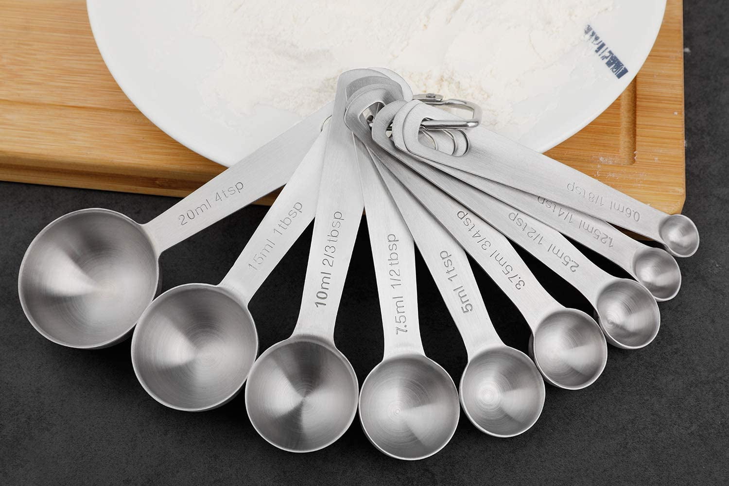 16 Piece Stainless Steel Measuring Cups and Spoons Set