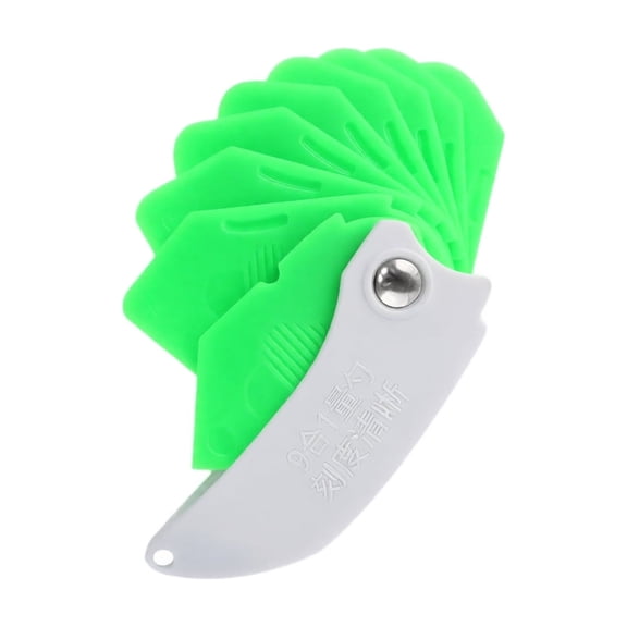 Measuring Spoons 9 in 1 Adjustable Plastic Green Folding Measuring Tool for Baking and Cooking