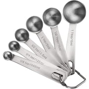 Measuring Spoons, Premium Heavy Duty 18/8 Stainless Steel Measuring Spoons Cups Set, Small Tablespoon with Metric and US Measurements, Set of 6 for Gift Measuring Dry and Liquid Ingredients