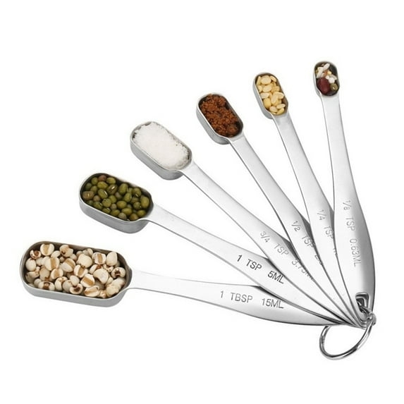 Measuring Spoons Set - 6 Piece measuring cups and spoons set, Stainless Steel Measuring Spoonsmeasuring spoons and cups,teaspoon measuring spoons