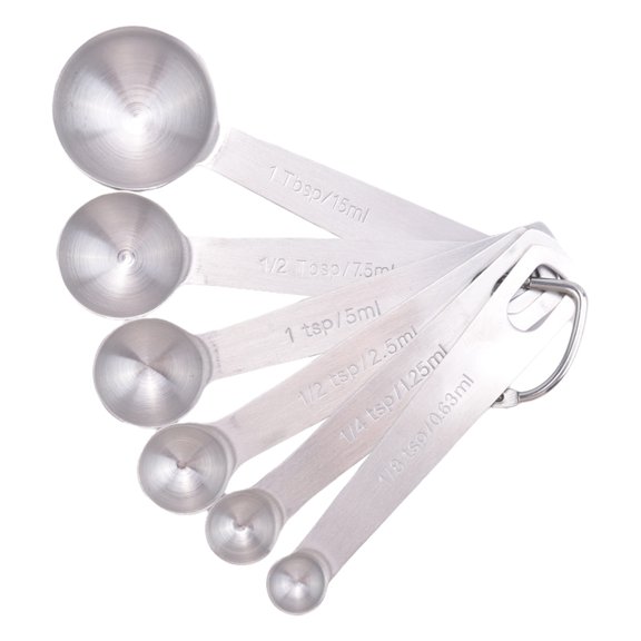 Measuring Spoons, Stainless Steel Measuring Spoons Cups Set, Small Tablespoon with Metric and US Measurem