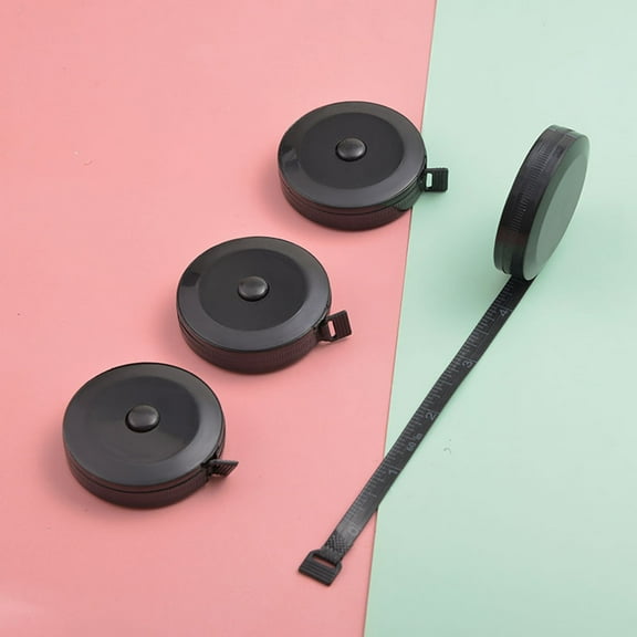 Measuring Tape Concise Clear Digital Retractable Multipurpose Flexible Ruler for Clothes Making, Body Measuring - Black (60inch)