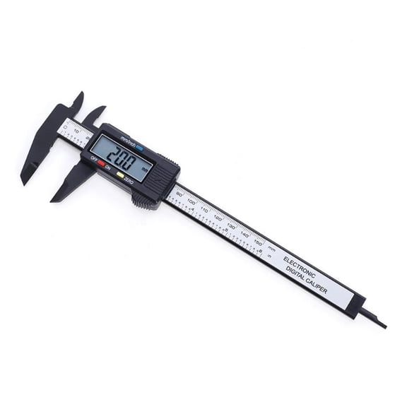Measuring Tool 0-150mm 6 Inch Plastic LCD Digital Electronic Carbon Fiber Vernier Caliper Rule Gauge Micrometer ,Easy to Use