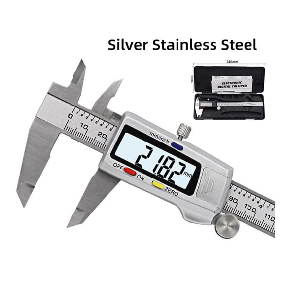 Measuring Tool Stainless Steel Digital Caliper 6 "150mm Measuring Instrument Vernier Calipers Ruler ,Easy to Use