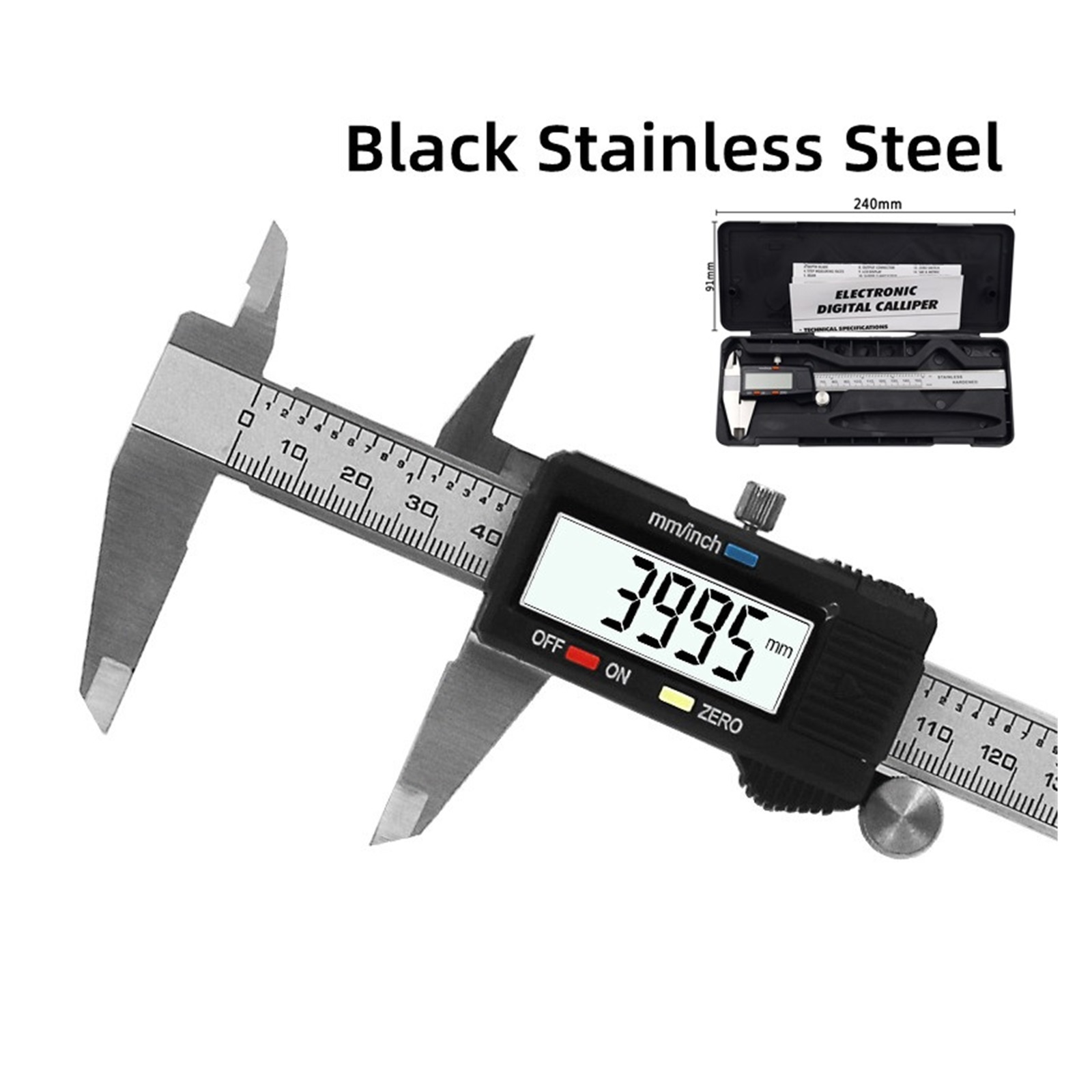 Measuring Tool Stainless Steel Digital Caliper 6 "150mm Measuring Instrument Vernier Calipers Ruler