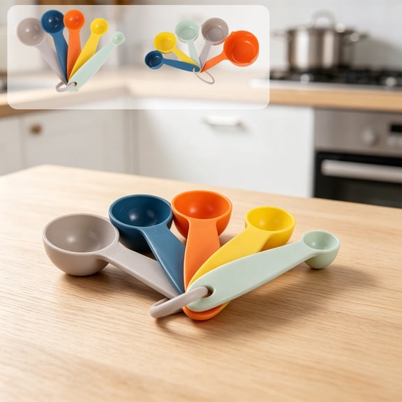 Measuring Tools,Cup Spoon Set five piece dual spout double scale hanging ring design for baking cooking and precise ingredient measuring