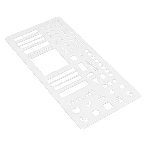 Measuring Tools Flexible Template Stencils for Drafting Reusable Planner Journaling Lines & Daily Planning
