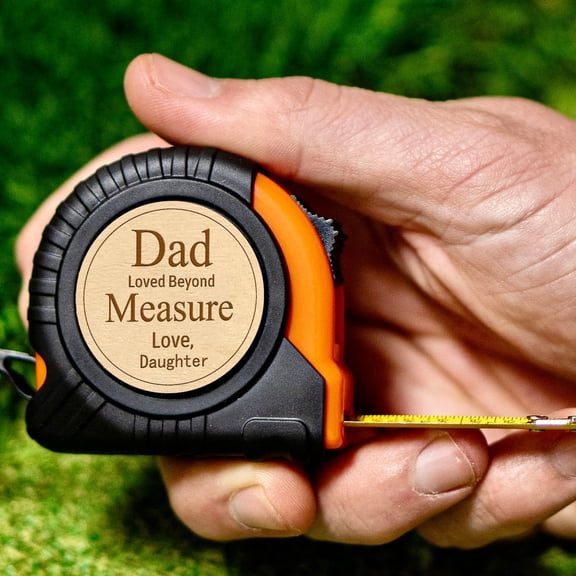 Measuring Tools,Personalized Tape Measure for Dad, “No One Measures Up” Engraved Gift from Daughter Son, Unique Father's Day Birthday Tool Gift for Husband,Brown