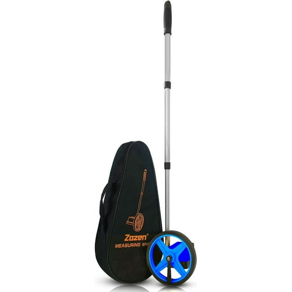 Measuring Wheel, Blue 6Inch Measure Wheel, Distance Measuring in Feet, Rolling Measurement [Up To 10,000Ft], Telescopic/Mechanical/One Key to Reset, Include Carrying Bag.