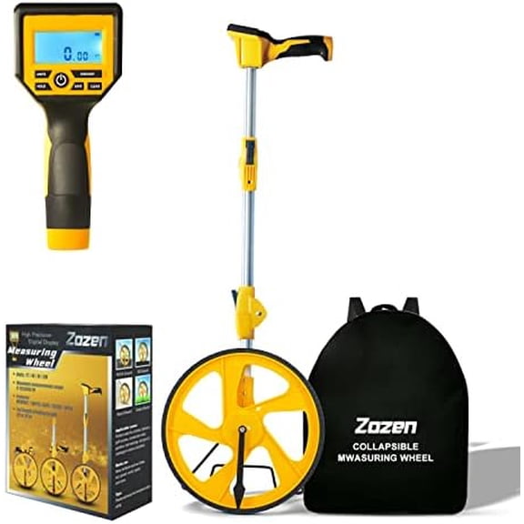 Measuring Wheel Digital Display, 3-Sections Foldable, Imperial/Metric Measure Wheel with Backlit Display | Up to 99,999Ft/ 99,999M | Kickstand to Keep Stand |Portable, Include Cloth Backpack.$$Tools