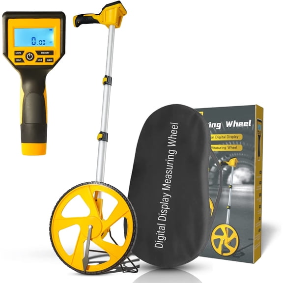 Measuring Wheel Digital Display,Telescopic Handle, High Precision | Imperial&Metric, Backlit Display, 12.5-inch Roller, Premium Measure Wheel, Portable with Carrying bag, Adapt Various Roads
