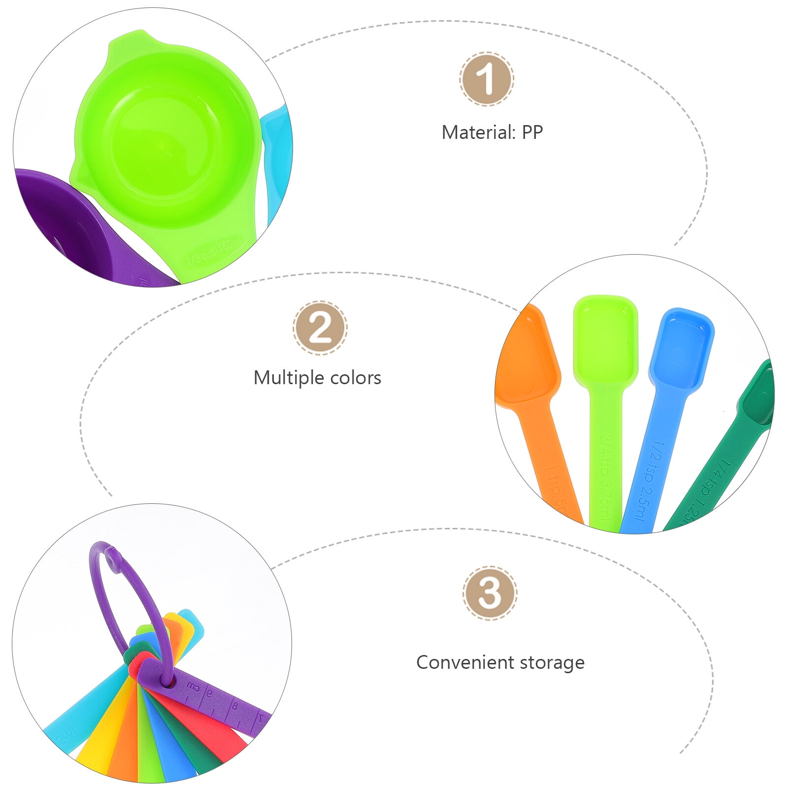 Measuring Cups 1 Set Home Plastic Measuring Cups Cooking Measuring