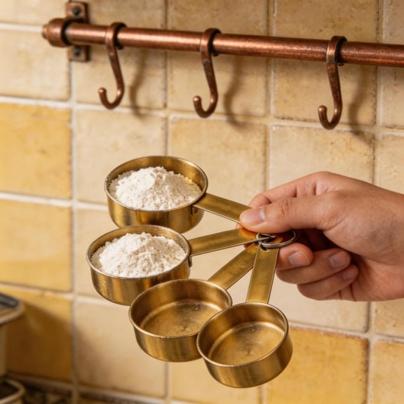 Measuring cups, 4-Piece Gold Stainless Steel Measuring Cup Set Durable and Stylish Kitchen Measuring Tools for Baking and Cooking