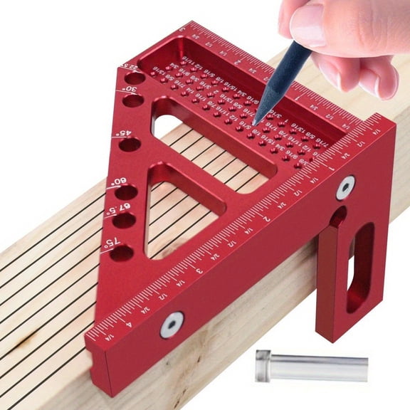 Measuring ruler,Utility Carpenter Diy Miter Utility Alloy Diy Utility Tool Carpenter Diy R Utility Hxber Bsewo Red