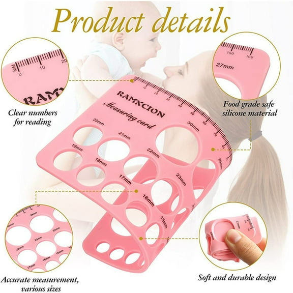 Measuring tools Silicone Nipple Measuring Ruler Measuring Card Breast Aspirators Ruler Flange Nipple Size Measuring Tool