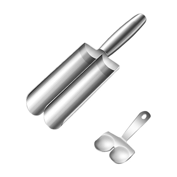 Meat Baller Spoon with Cutting Spade,Stainless Steel Kitchen Non Stick Meatball Maker, Portable Meatball Spoon Ball Maker Kitchen Restaurant Must Have Meatball Making,Home Cooking Tools(1.2in*2)