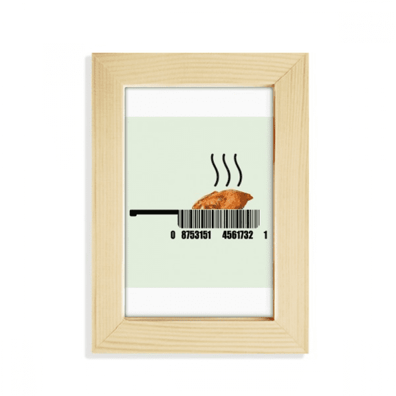 Meat Barbecue Food Pan Art Deco Fashion Desktop Display Photo Frame Picture Art Painting 5x7 inch
