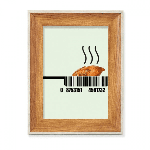 Meat Barbecue Food Pan Desktop Wooden Photo Frame Display Picture Art Painting Multiple Sets