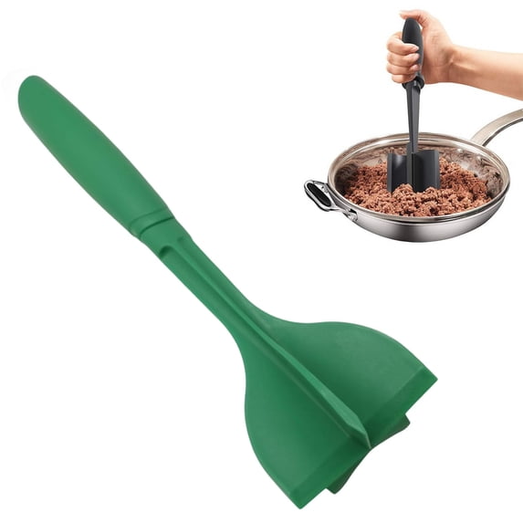 Meat Chopper Grinder Masher | Heavy-Duty Plastic Kitchen Tool | Manual Meat Scraper | Crushes Beef Poultry Pork | Ergonomic Lightweight Design | 1 Piece
