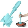 thumbnail image 1 of Meat Chopper for Hamburger, Premium Heat Resistant Masher and Smasher for Ground Beef, Ground Turkey and More, Nylon Ground Beef Chopper Tool and Meat Fork, Non Stick Mix Chopper (aqua), 1 of 16