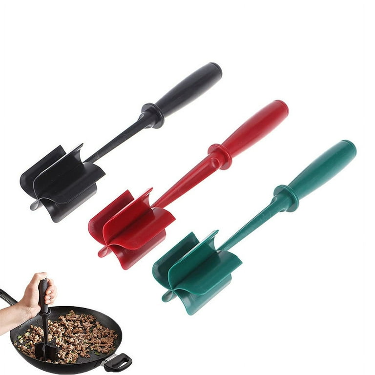 2 Pack Meat Chopper, Heat Resistant Meat Masher for Ground Beef, Hamburger  Meat, Nylon Hamburger Chopper, Ground Meat Smasher Ground Beef Chopper, Mix