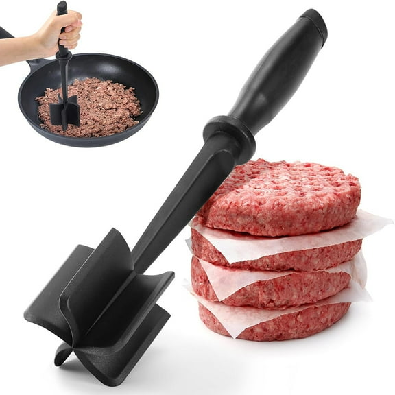 Meat Chopper, Heat Resistant Meat Masher for Ground Beef, Hamburger Meat,Mix and Chop Kitchen Tool & Meat Browning Utensil