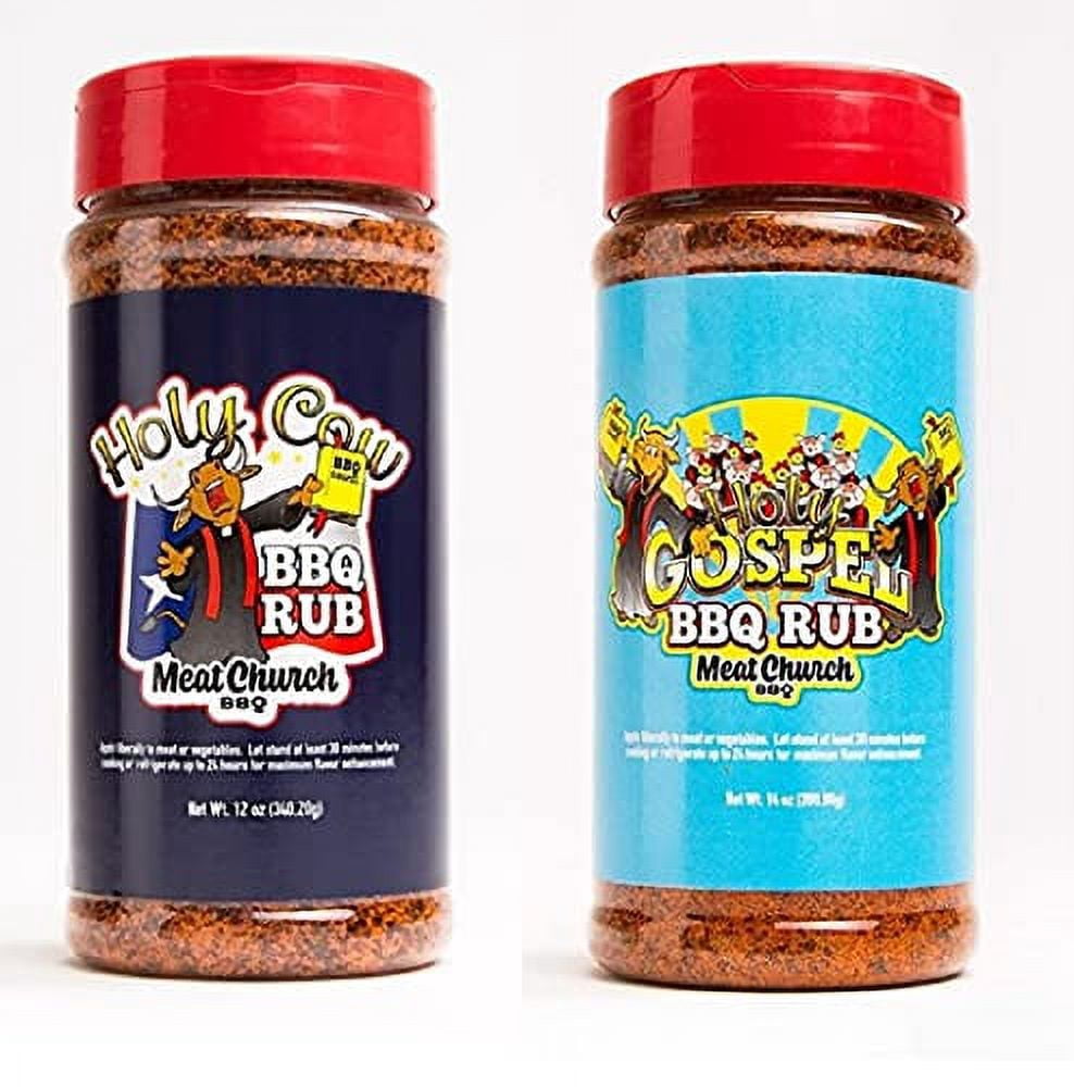 Meat Church BBQ Rub Combo Holy Cow (12 oz) and Holy Gospel (14 oz) BBQ