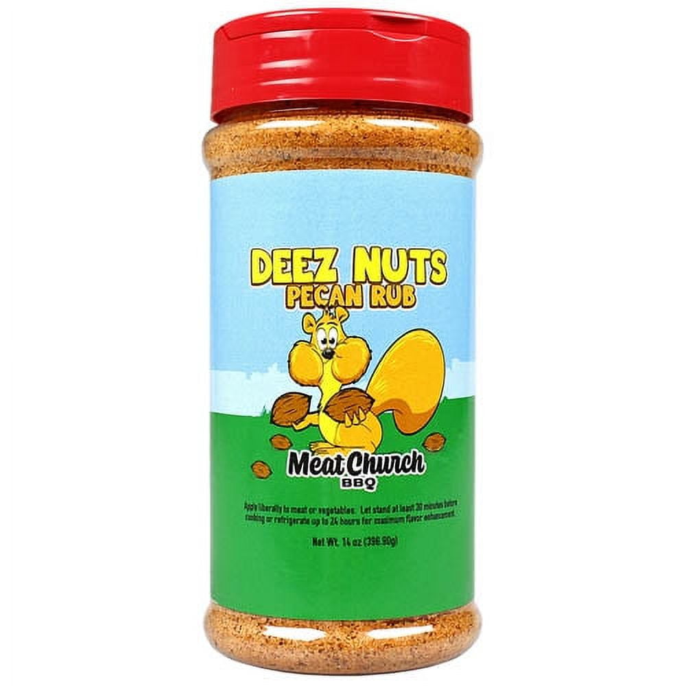 Meat Church Deez Nuts Honey Pecan BBQ Rub Seasoning 14 oz. Bottle No