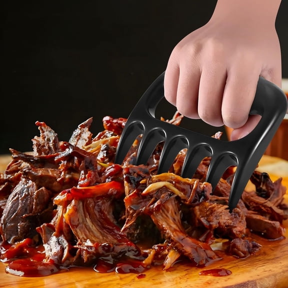 Meat Claws, Meat and Pulled Pork Shredder - Easily Lift, Handle, Pull, Cut, and Shred Meat - Sharp Plastic Blades - Heat Resistant, Dishwasher Safe (Black)