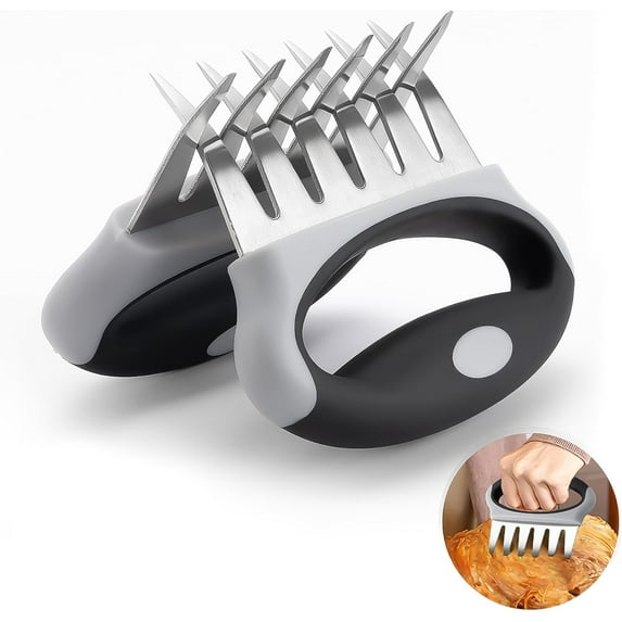 Meat Claws for Shredding, Metal Set of 2 Tools, Chicken Shredder, Meat Shredder Claws, BBQ Shredding Claws, Pulled Pork, Bear Claws, Pork Shredding Claws Shred Cut Meats