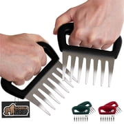 Meat Claws for BBQ Grilling, 7 Claw Food Shredding Fork, Black Stainless Steel by Gorilla Grip