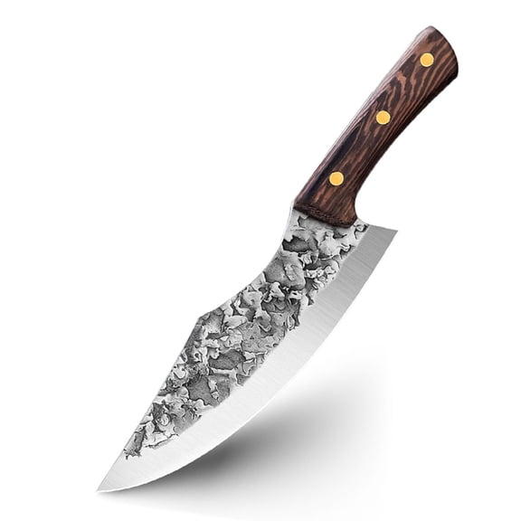 Meat Cleaver Knife 6-inch Forged Boning Knife Sharp Carbon Steel Blade Non Stick Slicing Knife Chopper