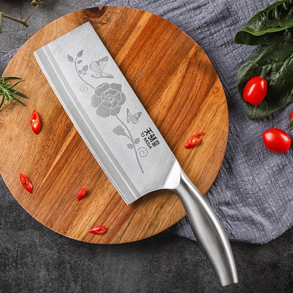 TJ POP Meat Cleaver Knife, 7.2 Inch, Ultra Sharp, Full-tang, 30Cr13 Steel